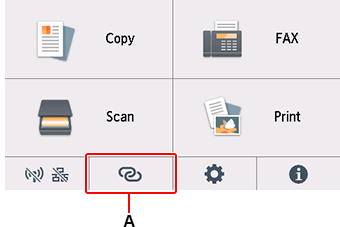 Pantalla INICIO: seleccione Conexión inalámbrica